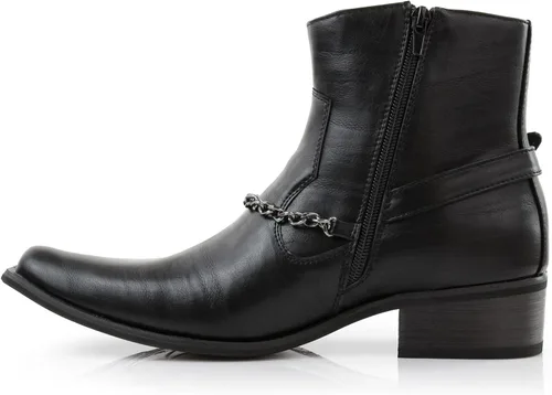 Vista 4 de Ferro Aldo Alejandro MFA606326 - Botas de vestir de espuma viscoelástica para hombre, estilo casual, con hebilla de alta occidental, botas de vestir