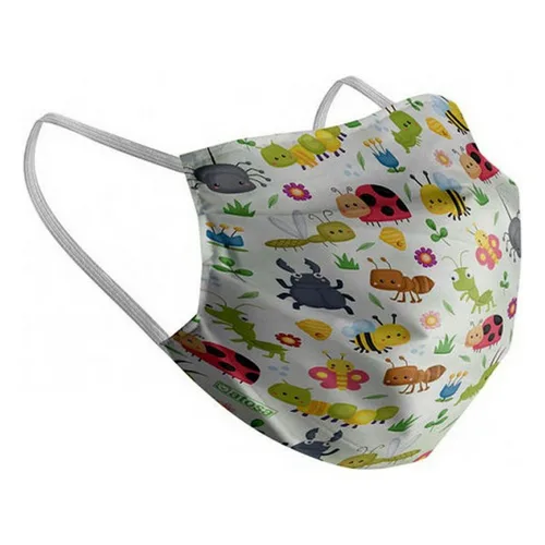 Vista 2 de Mascarilla Higiénica de Tela Reutilizable Infantil Insectos