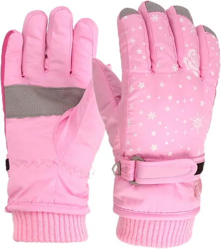 Vista 2 de Baby Boy Girl Ski Gloves - Windproof Thermal Thick Snow Skating Full Finger Toddler Mittens Winter Warm Kids Gloves for 4-9Y