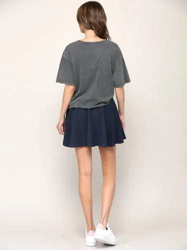 Vista 6 de Made By Johnny Minifalda plisada y elástica casual para mujer con pantalones cortos