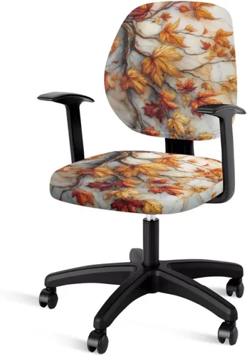 Vista 9 de Funda para silla de oficina, con temática de playa, funda elástica para silla de oficina, funda elástica de 2 piezas, funda para silla