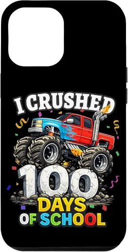 Vista 26 de I Crushed 100 Days of School - Monster Truck 100th Day Boys Case for iPhone 16