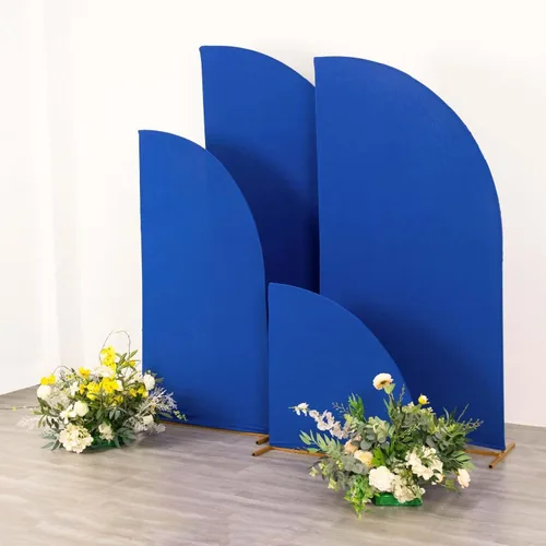 Vista 141 de Efavormart - Juego de 4 fundas de elastano beige para arco de media luna, fundas de telón de fondo Chiara de 2.5 pies a 7 pies para escenarios