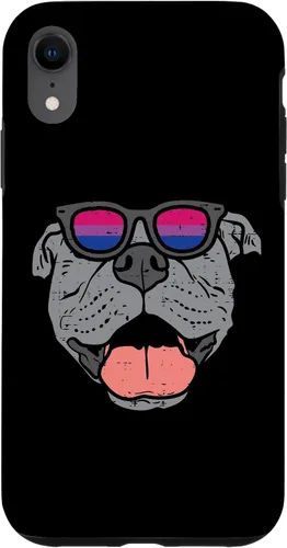 Vista 8 de Funda para iPhone 14 Pitbull Dog LGBTQ Bisexual Flag Gay Pride Ally Bi Dog Lover