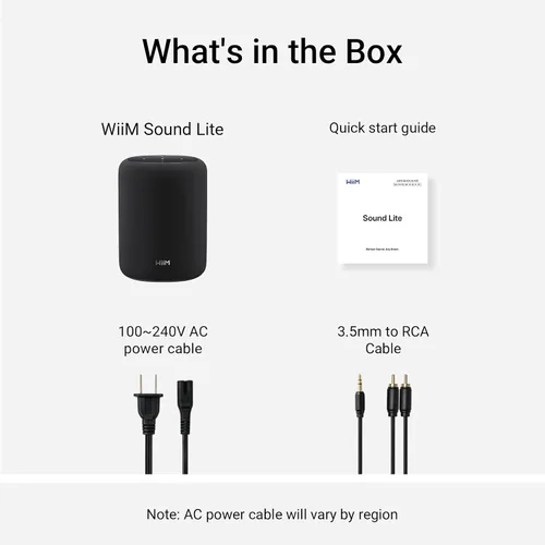 Vista 8 de WiiM Sound Lite Smart Speaker, altavoz inalámbrico multihabitación, negro
