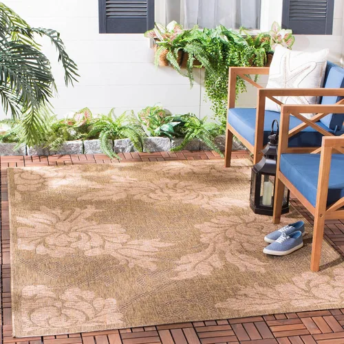 Vista 8 de SAFAVIEH Courtyard Collection CY6957 - Alfombra de pasillo de 2 pies 3 pulgadas x 6 pies 7 pulgadas, color ladrillo natural para interiores