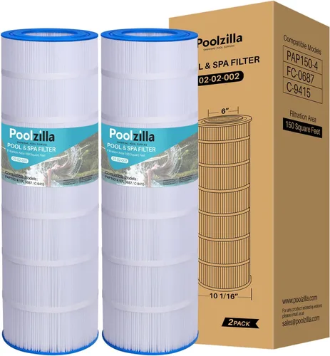 Vista 9 de Poolzilla 1 cartucho de repuesto para CC150, CCRP150, PAP150, Unicel C-9415, R173216, 59054300, Filbur FC-0687, 160317, 160355, 160352, Predator