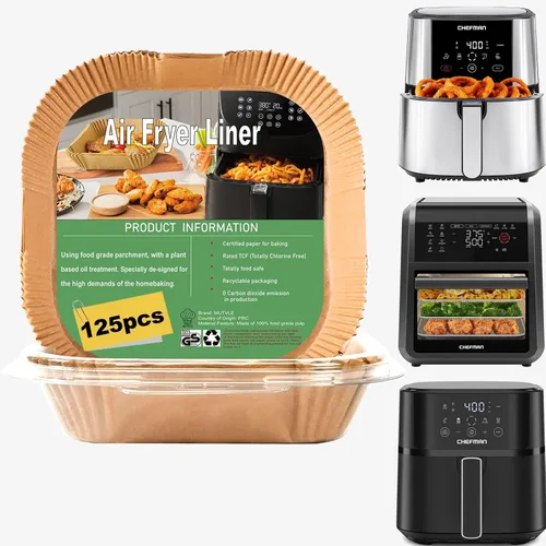 Vista 11 de Forros pequeños para freidora de aire COMFEE' Compact 2.1, forros de 2 cuartos de galón para freidora de aire para Instant Pot Vortex Mini, forros