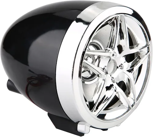 Vista 7 de AMONIDA Altavoces estéreo para motocicleta, reproductor de MP3 de motocicleta, sistema de altavoces estéreo de audio USB, portador de tarjeta