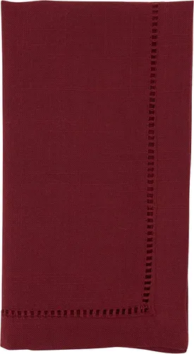 Vista 28 de SARO LIFESTYLE Servilleta de cóctel con borde cosido (juego de 12), negro, 6"x6