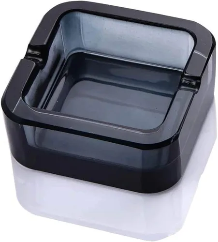 Vista 13 de Cenicero, cenicero de cristal (negro, pequeño)