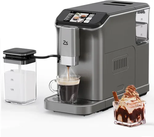 Vista 11 de GarveeTech Máquina de café expreso totalmente automática, máquina de café y café con espumador de leche automático, molinillo de granos espresso