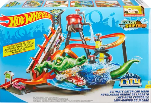 Vista 6 de Hot Wheels City Lavado de Autos y Cocodrilo Gigante