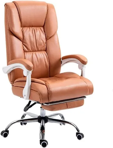 Vista 7 de Ergonomic Executive Leather Chairs with Footrest Lumbar Support Comfortable High Back Office Chair for Long Sitting Computer Home Bedroom Black