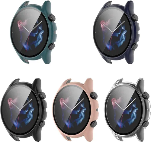 Vista 11 de TenCloud Fundas compatibles con Amazfit GTR 3 Pro/GTR 3 Watch Case Soft TPU a prueba de golpes, protector de pantalla para Amazfit GTR 3 Pro Negro