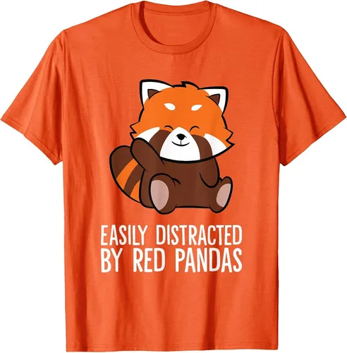 Vista 15 de Red Panda Love Easily Distracted By Red Pandas T-Shirt Asphalt Grey