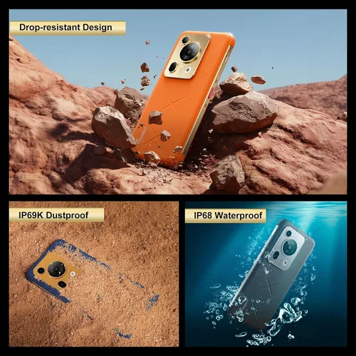 Vista 7 de FOSSIBOT F112 Pro 5G Smartphone resistente desbloqueado, 24GB+256GB/1TB Android 14 Teléfono resistente, 7150mAh batería teléfono celular, pantalla