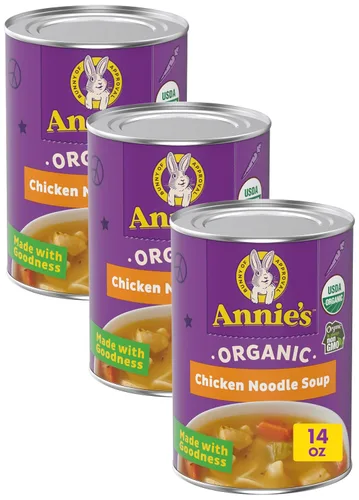 Vista 7 de Annie's - Sopa orgánica de pasta con forma de conejito y caldo de pollo, 14 onzas
