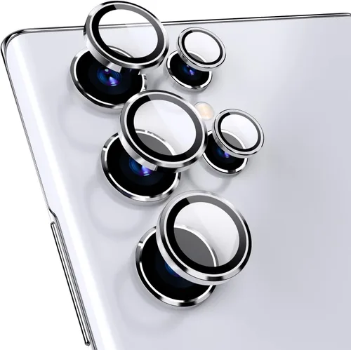 Vista 14 de Protector de lente de cámara para Samsung Galaxy S22 Ultra, protectores de lente individuales con marco de alineación, funda protectora de pantalla