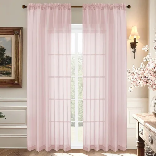 Vista 40 de Aiyufeng 2 paneles de cenefa transparente negra de 14 pulgadas de largo, cortinas cortas negras transparentes para dormitorio, cortinas de cocina