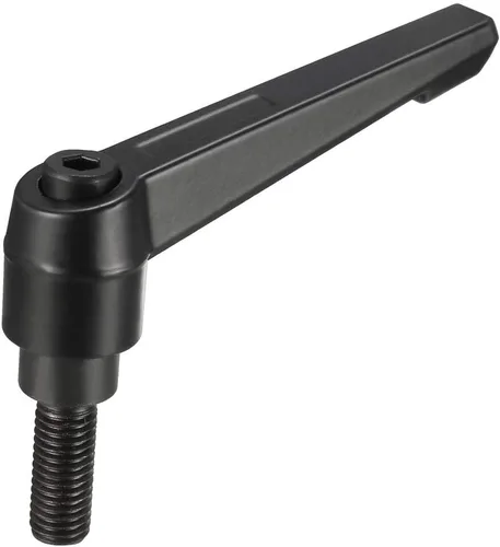 Vista 11 de uxcell Mango M6 x 1.575 in Palanca de sujeción ajustable Rosca Botón de trinquete Macho Roscado Perillas de tornillo giratorio Pernos con palanca