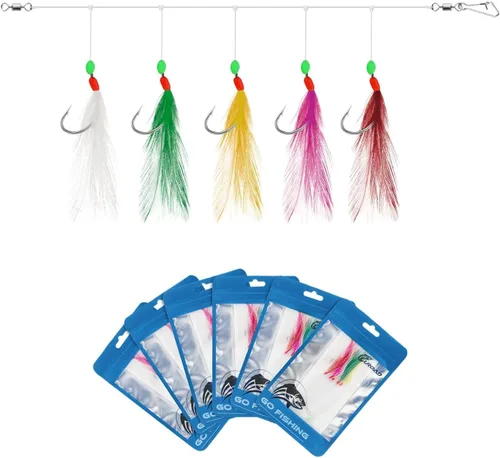Vista 8 de 10 plataformas de pesca de mar preatadas con cuentas luminosas biónicos para insectos voladores, 10