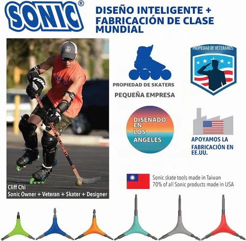Vista 7 de Sonic Pro Patines en línea herramienta Azul