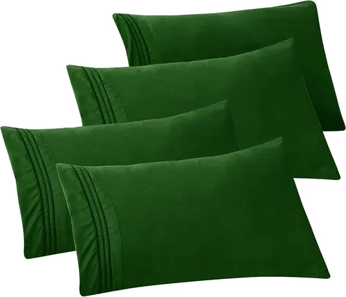Vista 20 de Elegant Comfort Fundas de almohada sólidas de microfibra de alta calidad hotelera, tejido suave, resistente a las arrugas y a las manchas, fácil