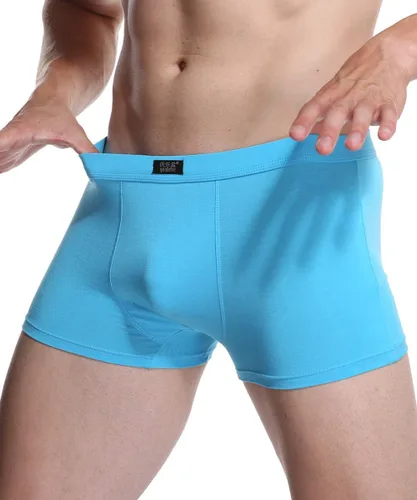 Vista 3 de YOULEHE - Paquete de bóxers de rayón para hombre, elásticos, de tela suave de bambú