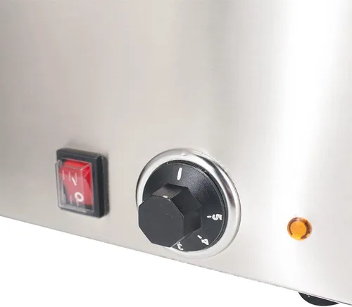 Vista 5 de CMI - Calentador de alimentos comercial, calentador eléctrico de sopa, tamaño de 20 x 12 pulgadas, Bain Marie de acero inoxidable, calentador
