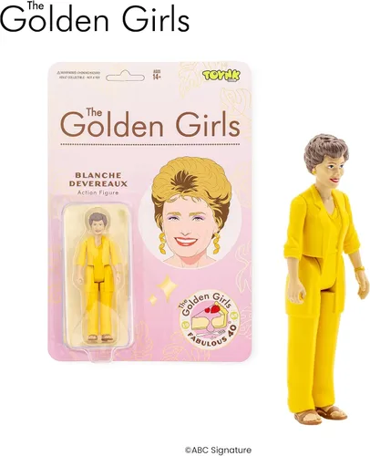 Vista 2 de Toynk The Golden Girls Blanche Devereaux - Figura de acción retro de 3.75 pulgadas Cuenta con 5 puntos de articulación