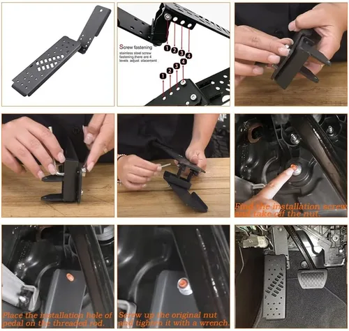 Vista 4 de JL Pedal Muerto, Pedal Muerto Gladiator Lado Izquierdo Reposapiés Compatible con Jeep Wrangler JL/Gladiator JT 2018 2019 2020 2021 2022 2023