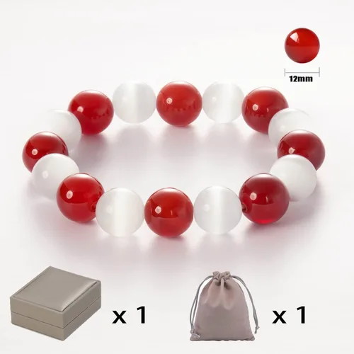 Vista 2 de BESTMVP Agate Crystal Natural Stone Relax Anxiety Crystal Beaded Men Women Stretch Bracelet Unisex
