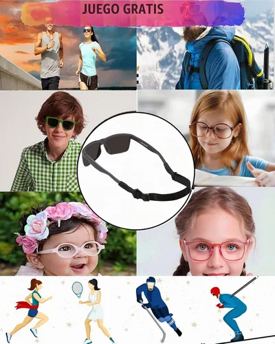 Vista 7 de Correa de lentes para niños pequeños (6.5 a 10 pulgadas), agarre de oreja para lentes de ojos