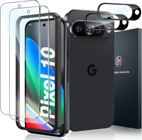Vista 17 de LK Paquete de 2 protectores de pantalla para Google Pixel 8 con 2 protectores de lente de cámara, protector de pantalla de vidrio templado