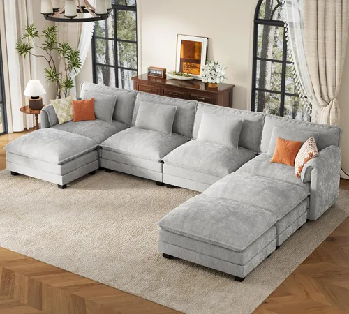 Vista 106 de ELUCHANG Sofá biplaza de 80 pulgadas, sofá modular modular de 2 asientos para sala de estar y apartamento, cómodo sofá tapizado de doble capa
