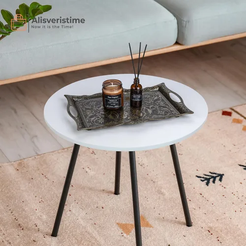 Vista 2 de Alisveristime Bandeja otomana de Zamak turco con motivos tradicionales, ideal para café y té, bandeja para seis personas (14.5 x 9.85 pulgadas)