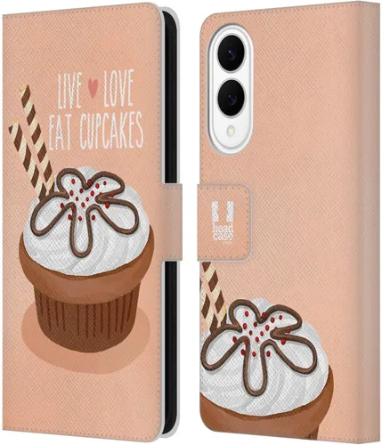 Vista 108 de Head Case Designs Assortment Cupcakes Happiness Leather Wallet Case Compatible with Samsung Galaxy A07 4G Surtido