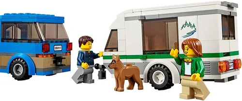 Vista 3 de Juguete LEGO de la serie City, furgoneta y caravana