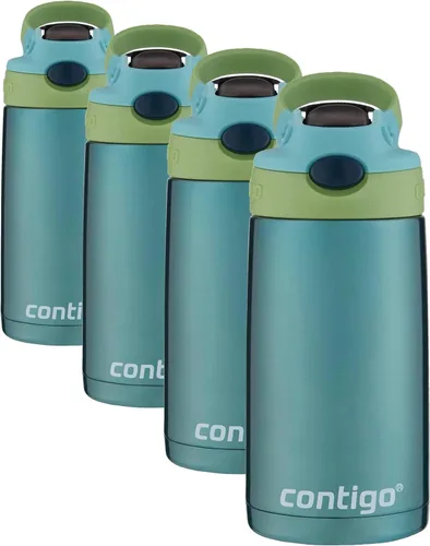 Vista 11 de Contigo Autospout - Botella de agua con popote y pajita, 384.81 ml, Azalea/Pansy