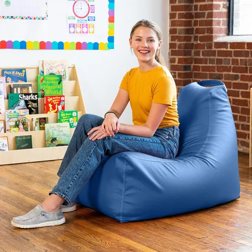 Vista 10 de Jaxx Juniper Jr - Puf infantil para aula, vinilo de alta calidad, turquesa