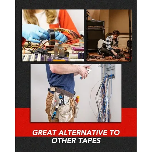 Vista 5 de TapePlus Gaffer - Rollo de cinta adhesiva impermeable, gestión de cables eléctricos y marcado del piso, cinta de vinilo no reflectante para suelo