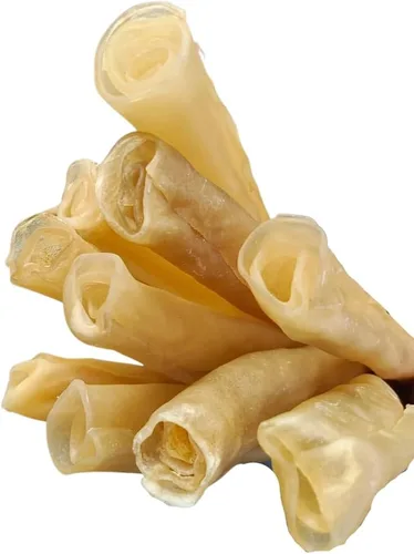 Vista 2 de Amazing Dog Treats Pequeña barra de colágeno – (6 pulgadas – 8 unidades) – Rollos de mejillas de carne de res de colágeno para perros – Palitos