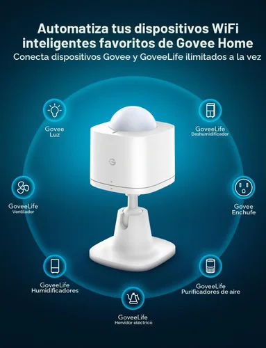 Vista 3 de Sensor de movimiento inteligente inalámbrico GoveeLife, control de grupo múltiples dispositivos 180ft Bluetooth Wireless Range, Mini Contact