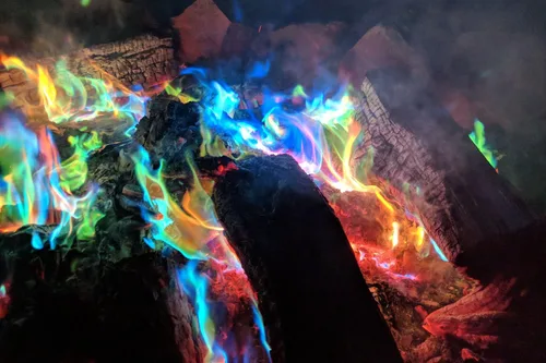 Vista 7 de Mystical Fire Dragon Flames - Colorante de llama vibrante, cambiador de color de llama pulsante de larga duración para uso en interiores