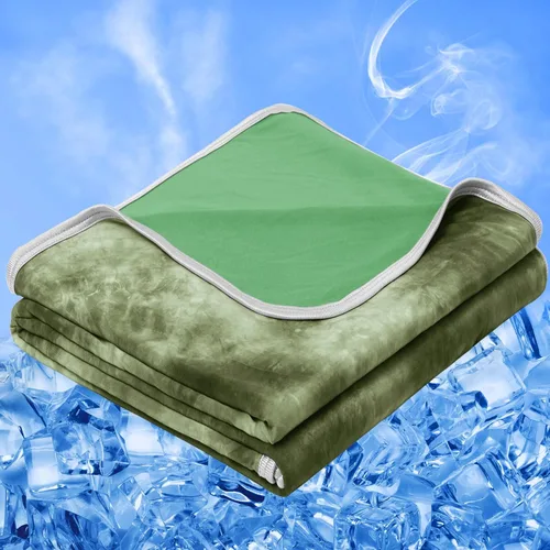 Vista 10 de inhand Manta refrescante de tamaño individual (60 x 80 pulgadas), mantas refrescantes para personas que duermen con calor, absorbe el calor