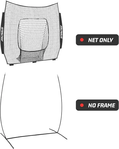 Vista 6 de Replacement 6' x 6' Baseball Softball Net (NET ONLY), Portable Pitching & Batting Practice Net, 7-Strand Heavy Duty Knotless Baseball Net, Frame Not