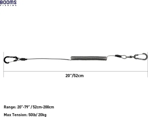 Vista 7 de Booms Fishing T02 - Correa de caña de pescar, correa de remo para kayak, accesorios de pesca para tabla de remo, cordón de pesca resistente