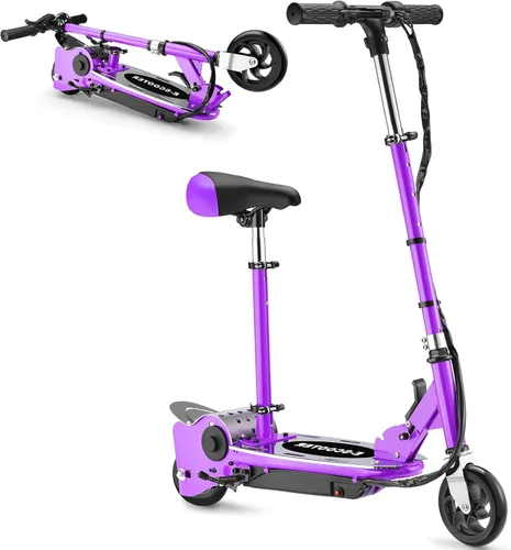 Vista 10 de Electric Scooter with Seat, Adjustable Height for Kids Ages 6-12, up to 10mph ＆ 155lbs Max Load, Removable Seat 2 Riding Styles