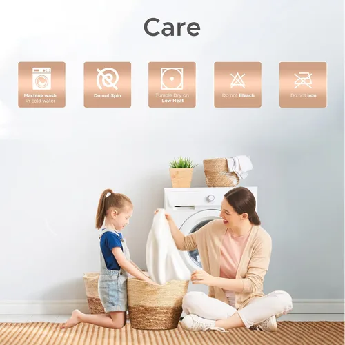 Vista 7 de Sleep & Beyond My Topper - Cubrecolchón de lana, funda de percal de algodón cómodo para todo el año, lavable, transpirable, alivio de presión, sueño